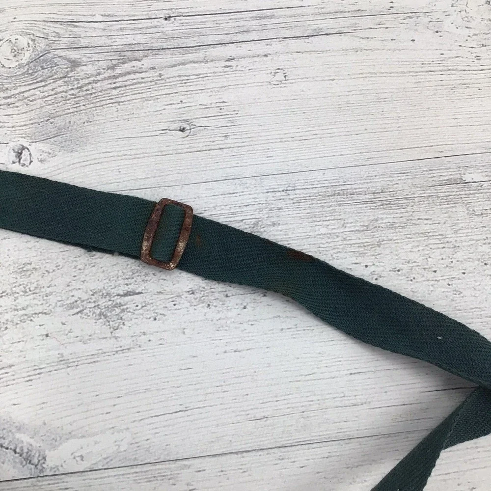 Vintage 1960s Girl Scouts 1 Quart Aluminum Canteen Green Plaid Cover & Strap - Picture 6 of 9